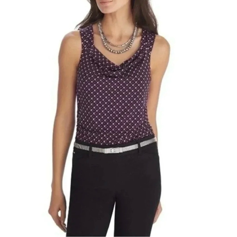 Purple Patterned Women's Top